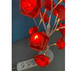 Светодиодный светильник красная Роза Flower desktop lamp (50)