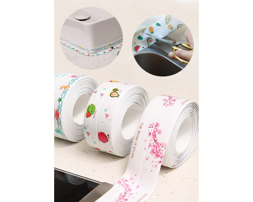 Водонепроницаемая клейкая лента для ванной, кухни, душа Waterproof Tape с рисунком (100)
