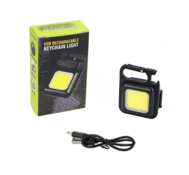 Фонарик брелок LED COB аккумуляторный ,мультитул с карабином и магнитом 500 mAh (480)
