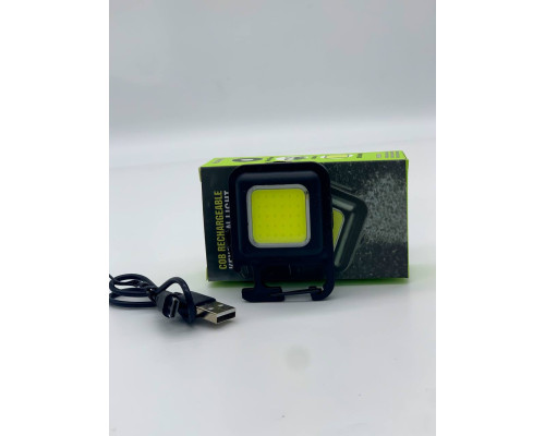 Фонарик брелок LED COB аккумуляторный ,мультитул с карабином и магнитом 500 mAh (480)
