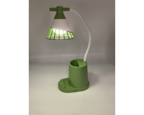 Настольная LED-лампа, Powebank 1200mAh, DESKTOP LAMP, с держателем телефона GREEN (60)