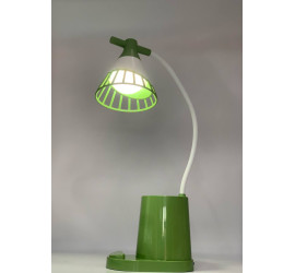 Настольная LED-лампа, Powebank 1200mAh, DESKTOP LAMP, с держателем телефона GREEN (60)