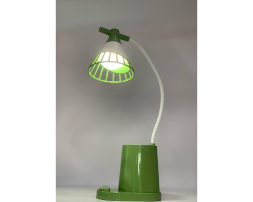 Настольная LED-лампа, Powebank 1200mAh, DESKTOP LAMP, с держателем телефона GREEN (60)