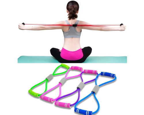 Резинка эспандер для фитнеса и йоги stretch yoga belt Purple (500)