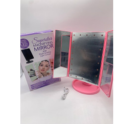 Тройное зеркало со ставнями Led miror PINK (24)