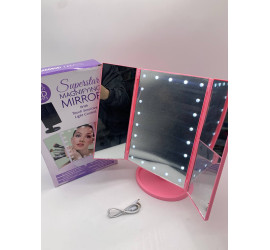 Тройное зеркало со ставнями Led miror PINK (24)