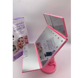 Тройное зеркало со ставнями Led miror PINK (24)