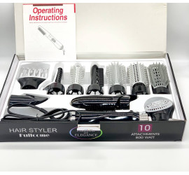 Фен - Стайлер для волос 10 в1 Hair Styler 87010 Чёрный (10)