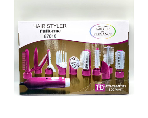 Фен - Стайлер для волос 10 в1 Hair Styler 87010 Чёрный (10)