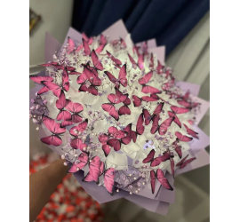 Букет из бабочек PINK (100)