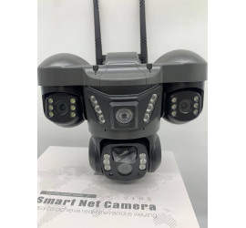 Поворотная погодозащитная IP WiFi камера Модель12 V380 ProV3.1 3 линзы с солнечной панелью (12)