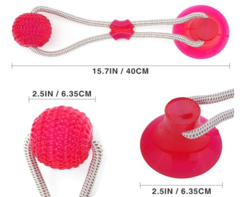 Игрушка для домашних животных с присоской, Dog toy rope PULL (100)