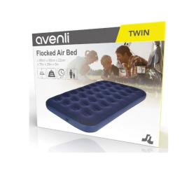 Матрас надувной Avenli Flocked Air Bed Twin 191х73х22см. с насосом (12)