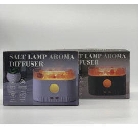 Соляная лампа SALT LAMP WITH ROCKS ночник с имитацией пламени WHITE (30)