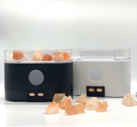 Соляная лампа SALT LAMP WITH ROCKS ночник с имитацией пламени WHITE (30)