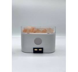 Соляная лампа SALT LAMP WITH ROCKS ночник с имитацией пламени WHITE (30)