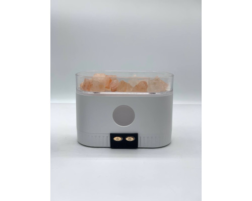 Соляная лампа SALT LAMP WITH ROCKS ночник с имитацией пламени WHITE (30)