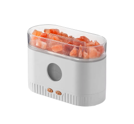 Соляная лампа SALT LAMP WITH ROCKS ночник с имитацией пламени WHITE (30)