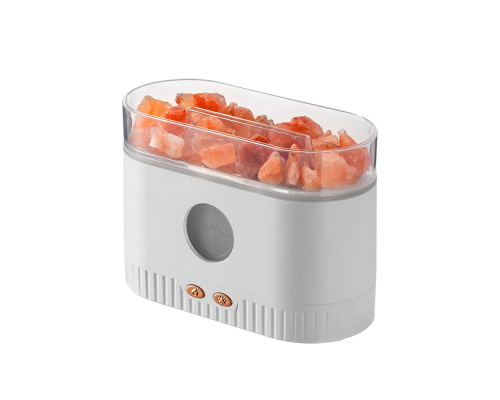 Соляная лампа SALT LAMP WITH ROCKS ночник с имитацией пламени WHITE (30)