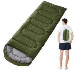Спальный мешок тактический утепленный 200×80см GREEN (50)