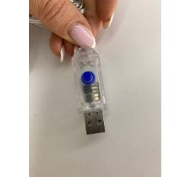 Гирлянда-штора-роса светодиодная 200 LED 3х2 м USB с пультом ТЕПЛЫЙ (100)