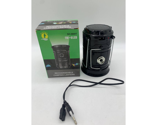 Аккумуляторный фонарь для кемпинга ЧЁРНЫЙ BL-5800 (72)