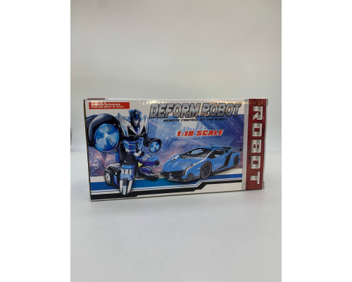 Машинка Трансформер Bugatti Robot Car Size 18 BLUE (+Блочки) (48)