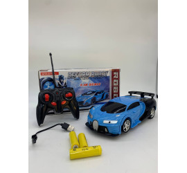 Машинка Трансформер Bugatti Robot Car Size 18 BLUE (+Блочки) (48)
