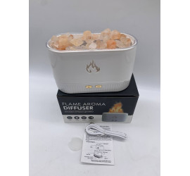 Соляная лампа SALT LAMP WITH ROCKS ночник с имитацией пламени WHITE (40)