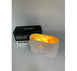Соляная лампа SALT LAMP WITH ROCKS ночник с имитацией пламени WHITE (40)