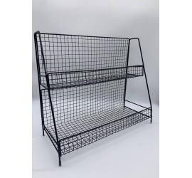 Универсальная кухонная полка - органайзер (металл) Storage Rack Model 2 BLACK (8)