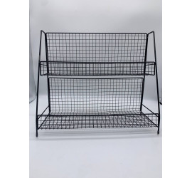 Универсальная кухонная полка - органайзер (металл) Storage Rack Model 2 BLACK (8)