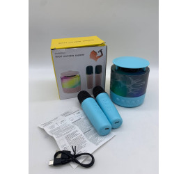 Портативная Bluetooth колонка K19 с двумя микрофонами RGB BLUE (40)