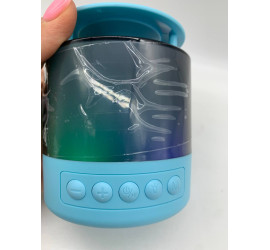 Портативная Bluetooth колонка K19 с двумя микрофонами RGB BLUE (40)