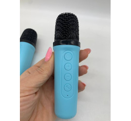 Портативная Bluetooth колонка K19 с двумя микрофонами RGB BLUE (40)