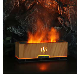 Ночник с имитацией пламени, увлажнитель воздуха Humifdifer Wooden (24)