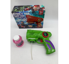 Генератор мыльных пузырей пистолет Bubble Gun Super Hero GREEN (72)