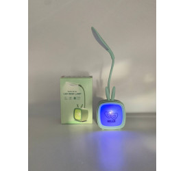 Аккумуляторная настольная лампа с RGB подсветкой ГОЛУБАЯ (120)