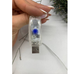Гирлянда на катушке Хвойная мишура 100 м LED USB с пультом МУЛЬТИК (40)