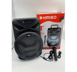 Портативная колонка Kimiso QS-1805 8inch с микрофоном и светомузыкой (8)