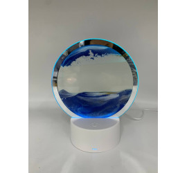 Настольная LED лампа ночник RGB Песочные часы 3D Модель1 (30)
