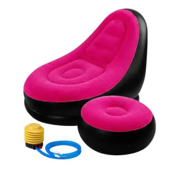 Надувной диван AIR SOFA + насос Розовый (10)