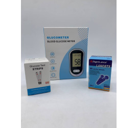 Глюкометр Blood Glucose Meter с тест-полоски и ланцетами Model5 (100)