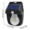 Фонарь на солнечной батарее с датчиком движения Solar Wall Lamp COBA CL-118 (100)