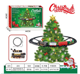 Елка новогодняя с поездом Санта-Клауса Christmas Train Set (16)