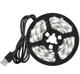 Светодиодная лента белая LED 5м USB (60)