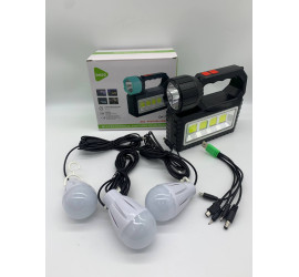 Фонарь - солнечная зарядная станция LED  OK-718S-B с лампочками Power Bank (24)
