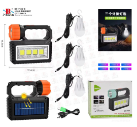 Фонарь - солнечная зарядная станция LED  OK-718S-B с лампочками Power Bank (24)