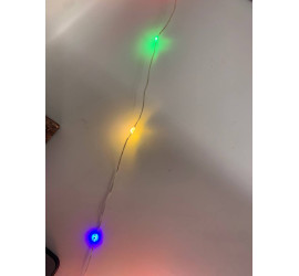Гирлянда светодиодная нить роса 50 м LED с пультом МУЛЬТИК (100) USB