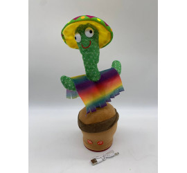 Танцующий кактус в мексиканской шляпе и пончо Dancing Cactus (100)